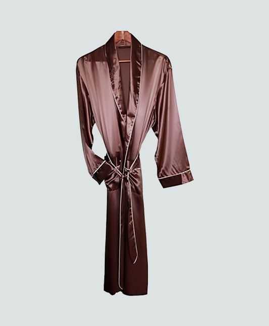 Luxeport Luxurious Silk Robe Brown